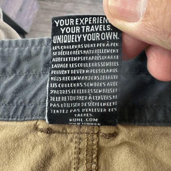 Kuhl‎ Men's Vintage Patina Dye 10” Inseam Cargo Hiking Shorts Khaki Size 38 - Picture 8 of 14